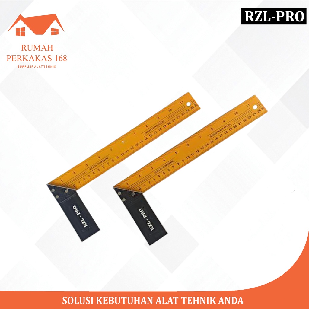 

Siku Meter Penggaris Siku Tukang Besi Angle Square Steel Kuning 12