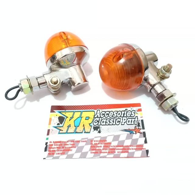 Lampu Sein CB200 Ukuran Kecil Reting CB200 Ukuran Mini Set Kanan Kiri