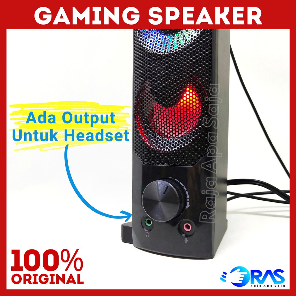 Termurah! 9 Pilihan SPEAKER GAMING ROBOT FULL BASS RGB Spiker Speker ...
