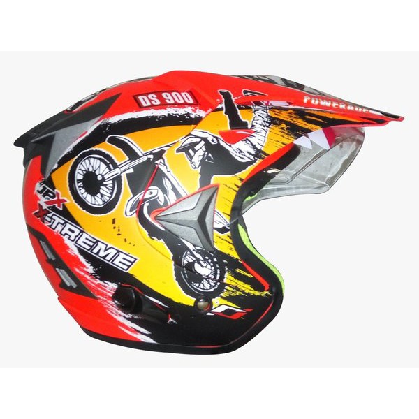 Helm semi cross Jpx Xtreme Doof merah
