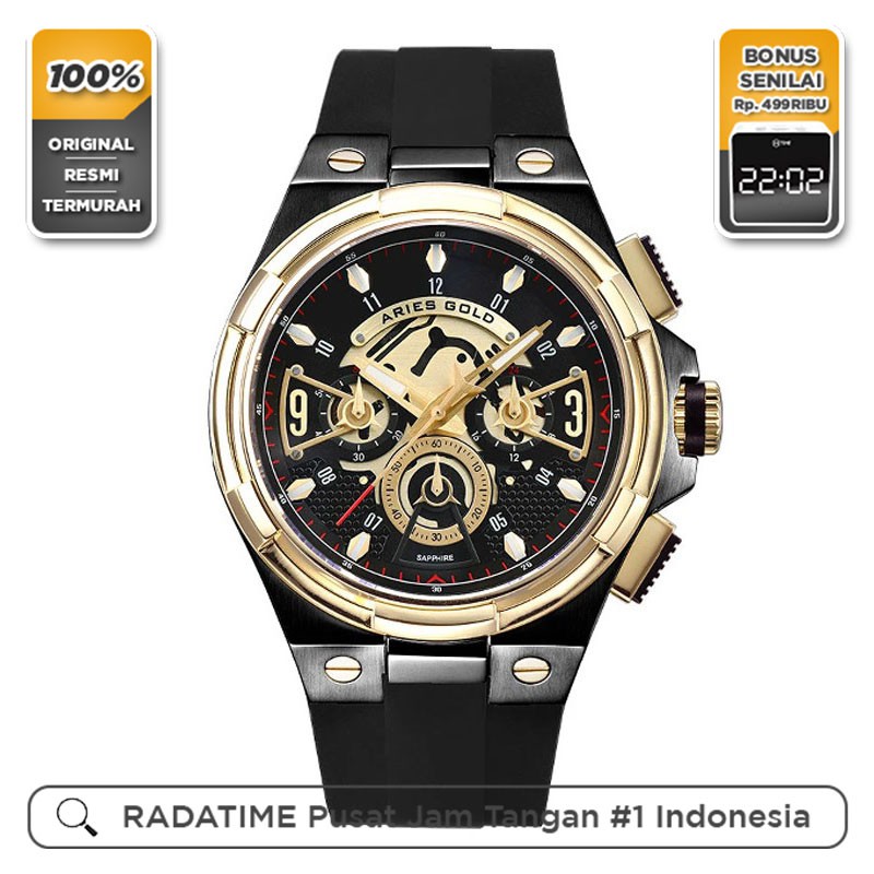 Jam Tangan Pria Aries Gold Original G-7016-BKG-BKG Garansi Resmi 2 Tahun