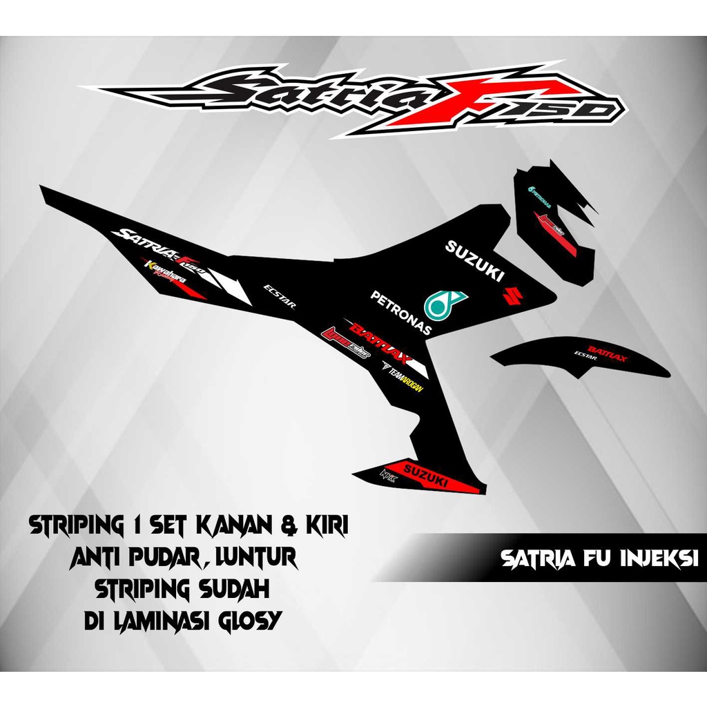 STRIPING STICKER VARIASI SATRIA FU INJEKSI PETRONAS