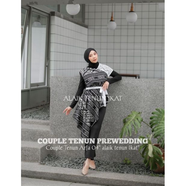 BAJU TENUN COUPLE ARFA 04 KEMEJA DAN DRESS TENUN ARFA