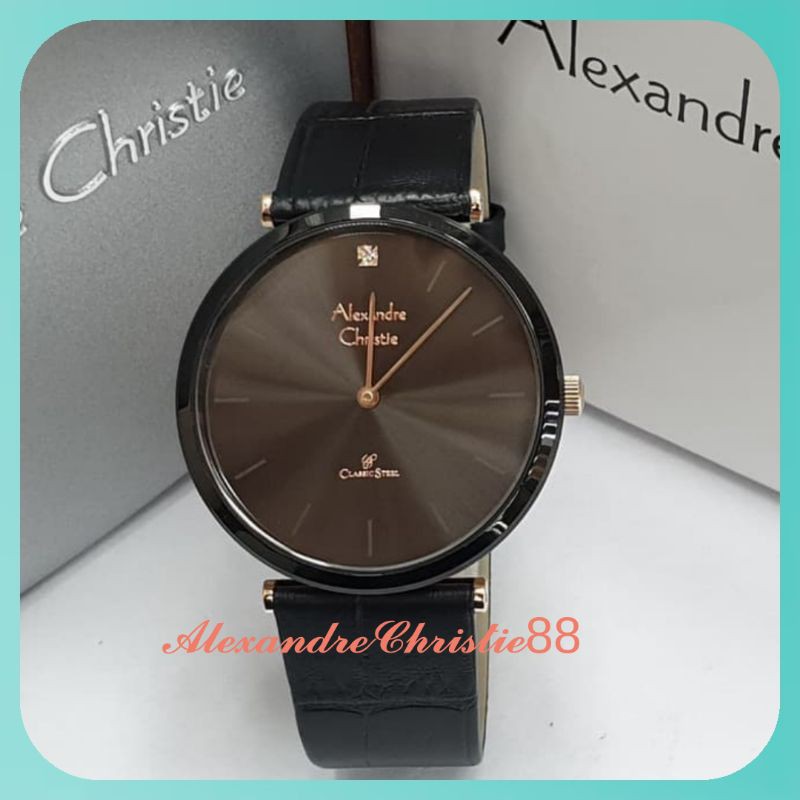 Jam Tangan Pria Alexandre Christie Leather AC8577 AC 8577 8577 | Ori