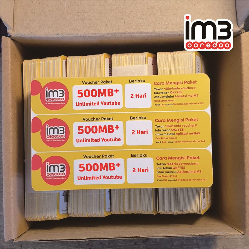 500MB+ Unlimited Youtube 2 Hari Indosat Ooredoo