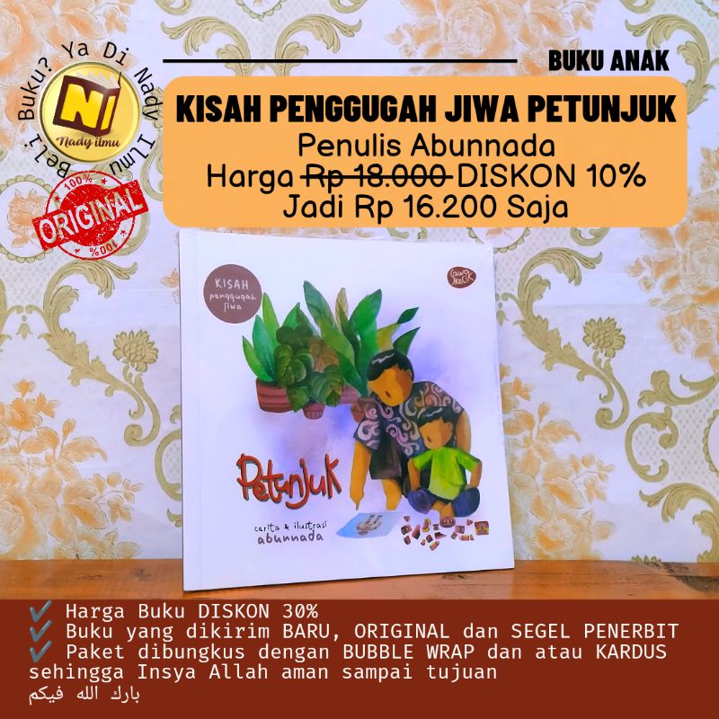 Buku Anak - Ilustrasi Cat Air Buku Cerita Anak Fullcolour Seri Kisah Penggugah Jiwa Petunjuk Abunnad
