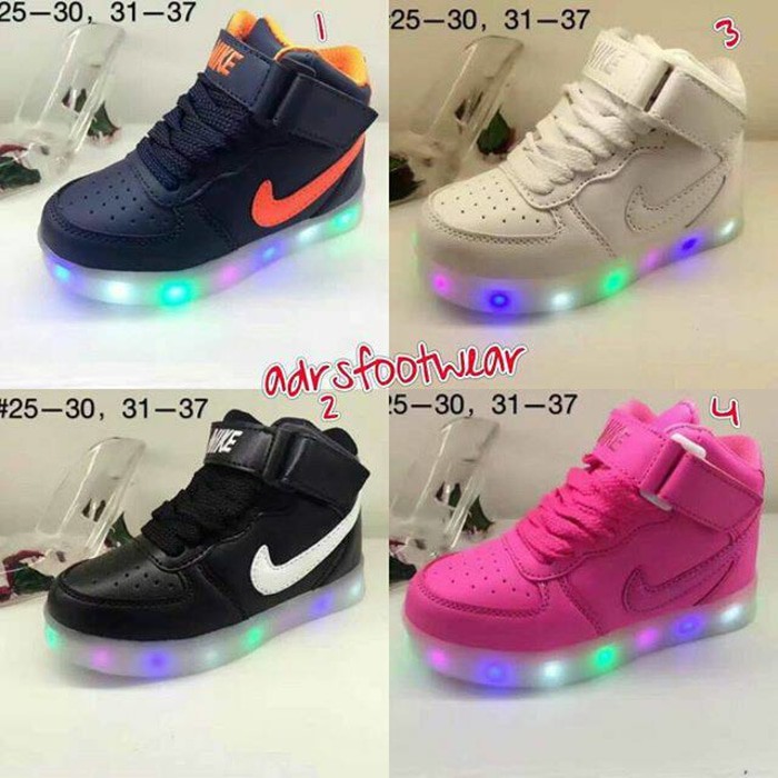 Nike Force One LED kids sepatu lampu anak nyala promo 22 4