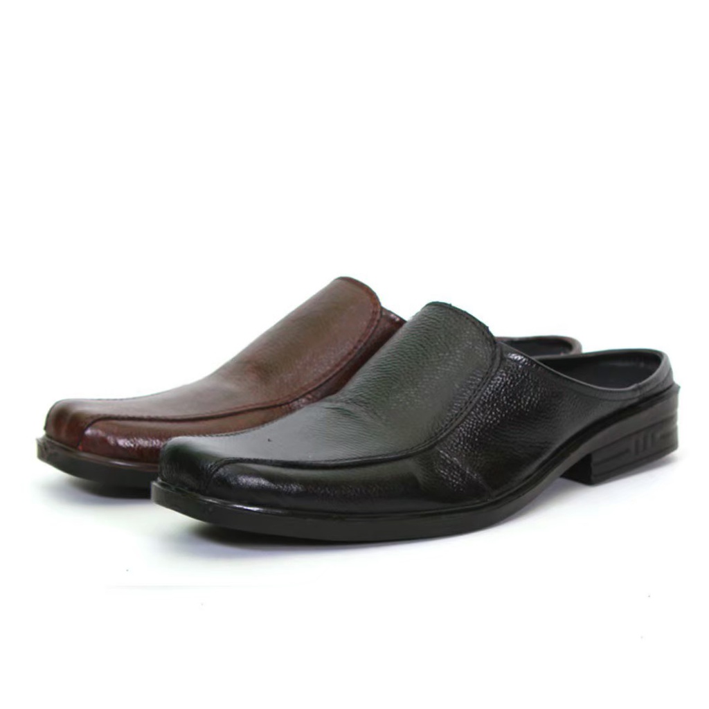 SEPATU SLOP SLIDE SLIPER KULIT PRIA FORMAL KASUAL KERJA KANTOR - SEPATU SANDAL SEPATU KULIT PRIA - SEPATU PANSUS PRIA - TUTONG PRIA
