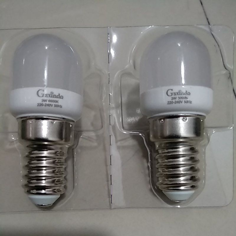 LAMPU BOLA KULKAS LED FITTING E~12 ww dan wh