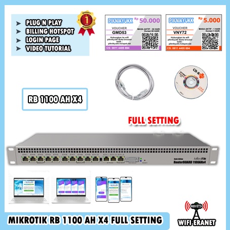 Mikrotik RB1100AHx4 plus Setting untuk usaha RT RW NET atau WARNET