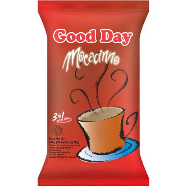 GOOD DAY COFFE 3in1 MOCACINO, CHOCOCINNO, VANILALATE,  CAPPUCCINO / KOPI INSTAN