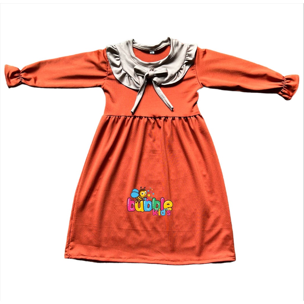 Gamis Bayi Hanna Kerah Ruffle Anak Newborn-4 Tahun ungu