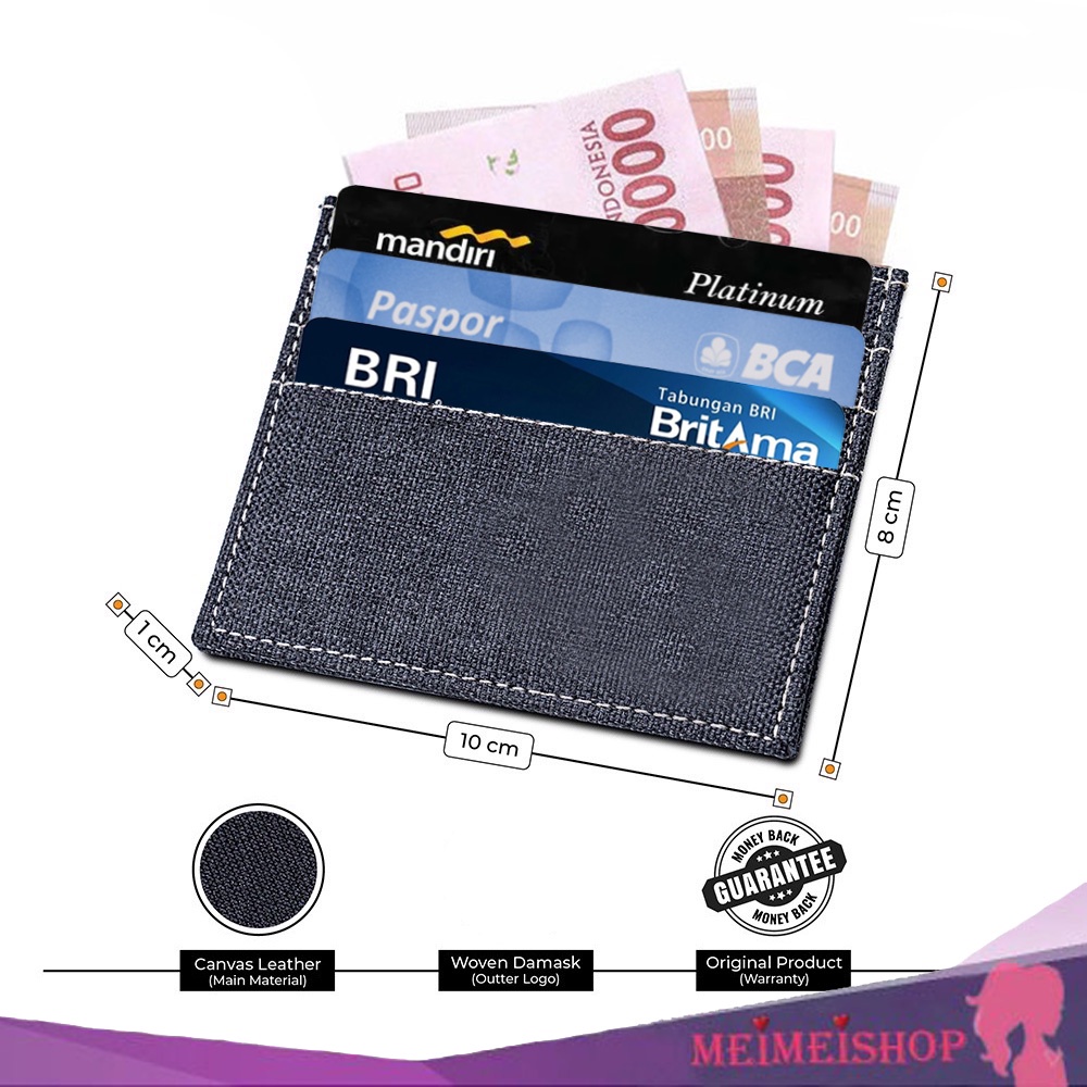 MEIMEISHOP CARD HOLDER 6 SLOT + 1 SLOT MONEY DOMPET KARTU