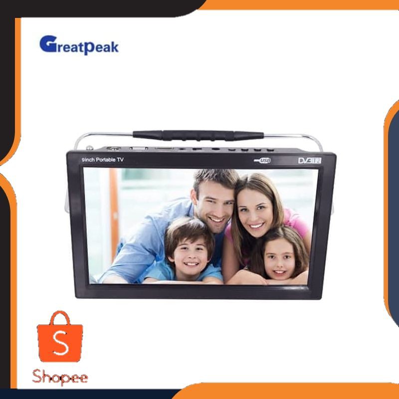 NEW MINI TV GREATPEAK DIGITAL TV DVB T2 9 INCH WW 147