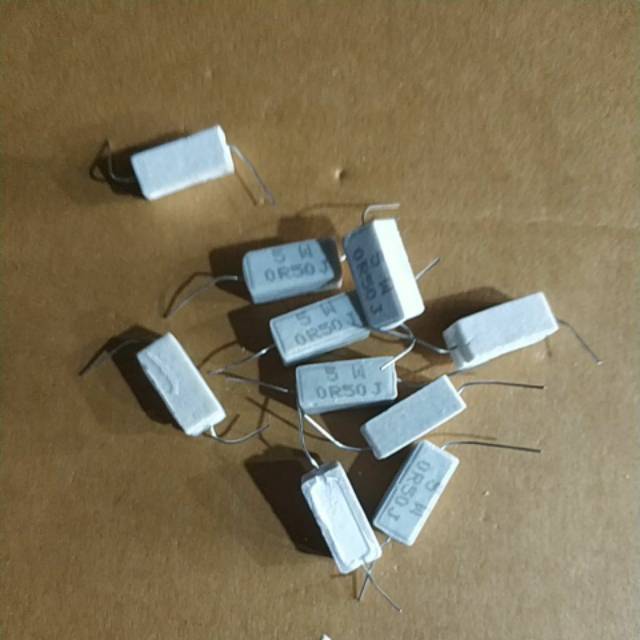 Resistor 0,5 ohm 5 watt / resistor Transistor final power / Resistor 0,5ohm 5w / resistor 5watt