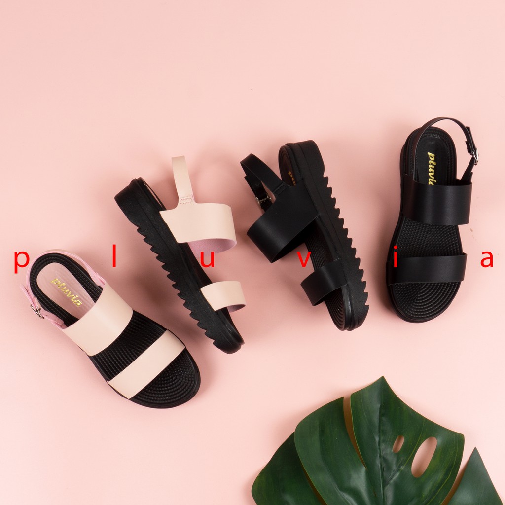 Pluvia MEDYAN Sandal  Tali  Platform Wanita Shopee Indonesia