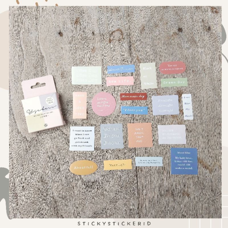 

40pcs Little Words Mini Sticker Deco Pack
