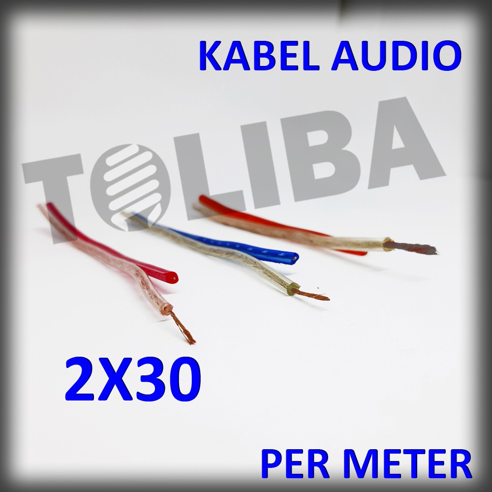 kabel transparan / kabel audio / kabel listrik audio 2x30 2 x 50 2x120 / kabel serabut