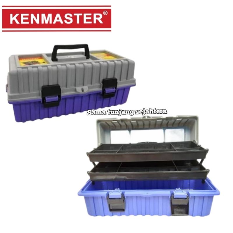 KENMASTER TOOL BOX PLASTIK 2 SUSUN 17"