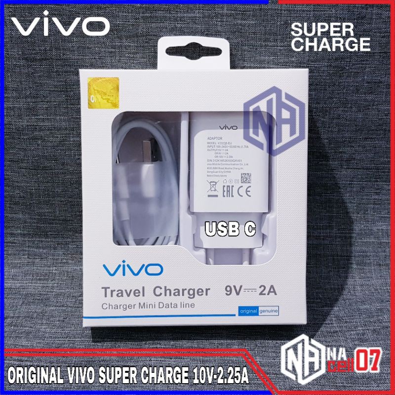 Charger Vivo V17 Pro V19 ORIGINAL 100% Super Charge USB C