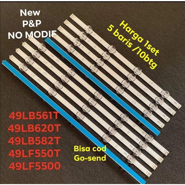 LAMPU BL LED BACKLIGHT 49LB 49LF 49LB561T 49LB582T 49LB620T 49LF550T 49LF561 49LB582 49LB620 49LF550