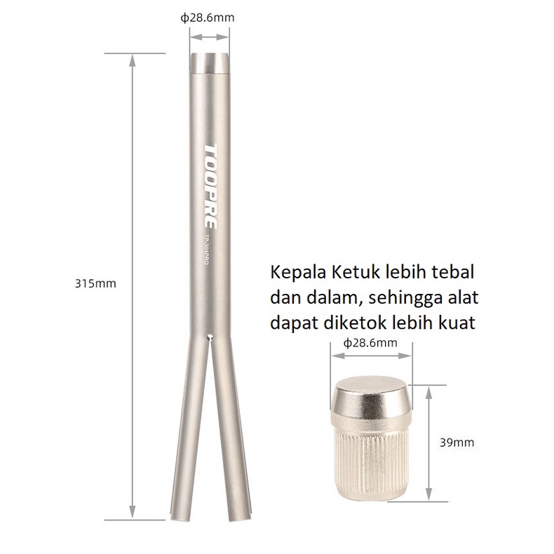 Alat ketok pembuka Headset cup remover tool bongkar tapered oversize sepeda