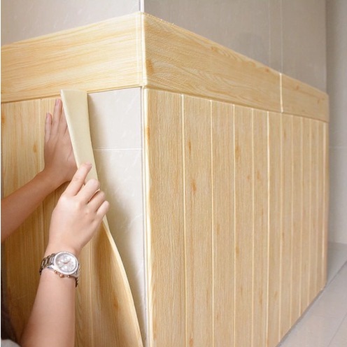 Wallpaper Walpaper Walpeper Dinding 3D Kamar Tidur Foam Murah 70 x 77 cm r Stiker Bata Putih 3MM-6