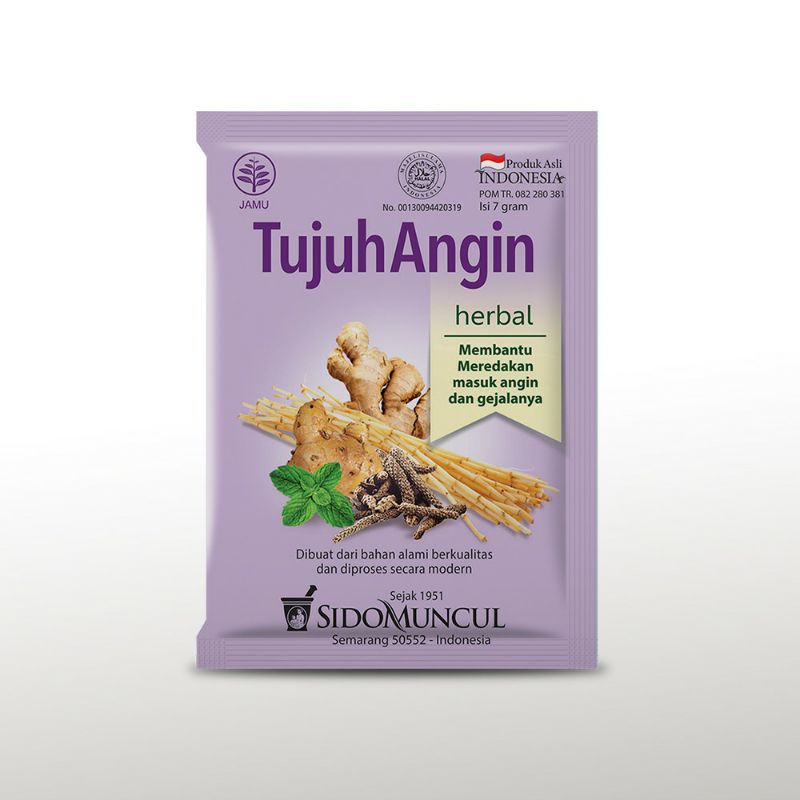 

Jamu Tujuh Angin Sido Muncul 10 Sachet