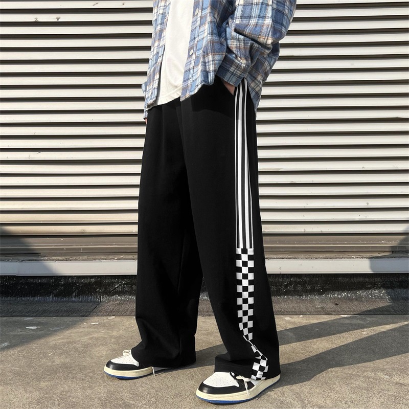 Fashion Pria Kasual Celana  /  Tipis  Harem Celana Tren Papan Catur Kotak-kotak Semata Kaki Olahraga
