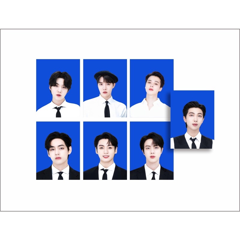 ID PHOTO BTS ALL MEMBER BTS POTRAIT FAMILY PHOTO RM JIN SUGA JHOPE JIMIN V JUNGKOOK