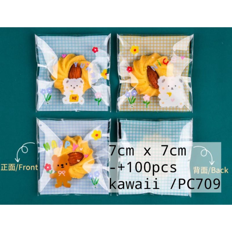 PLASTIK COOKIES 7x7 OPP 100pcs KAWAII UNYU PC 709