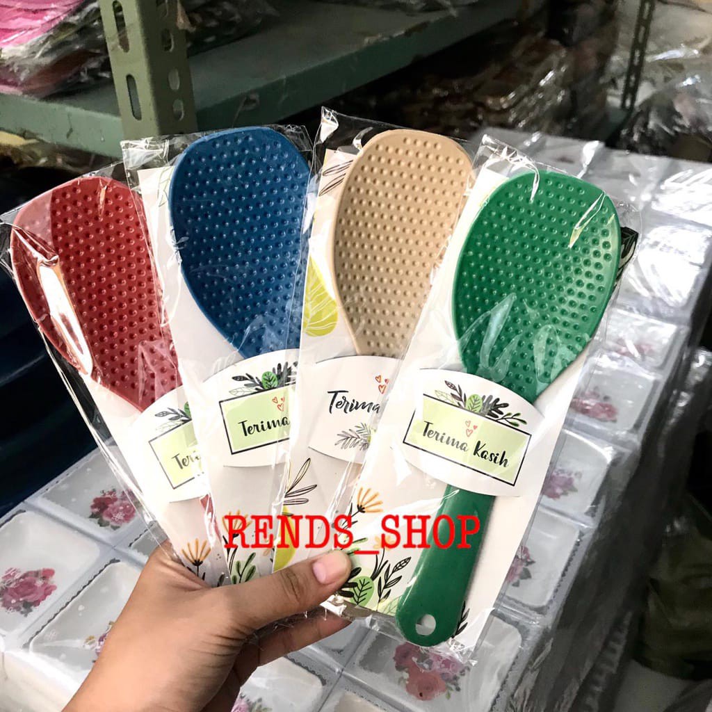 (isi 100) Souvenir Centong Nasi Magic Com Kemasan Alas dan Plastik Souvenir Pernikahan Murah
