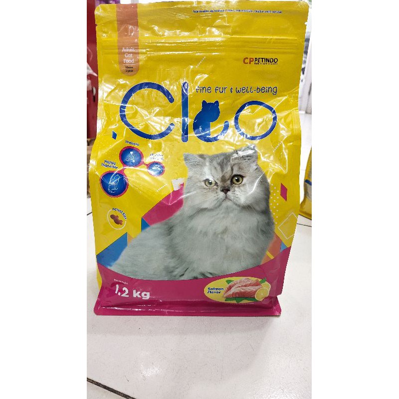 CLEO adult salmon 1,2kg dry cat food-makana kucing dewasa 1,2kg