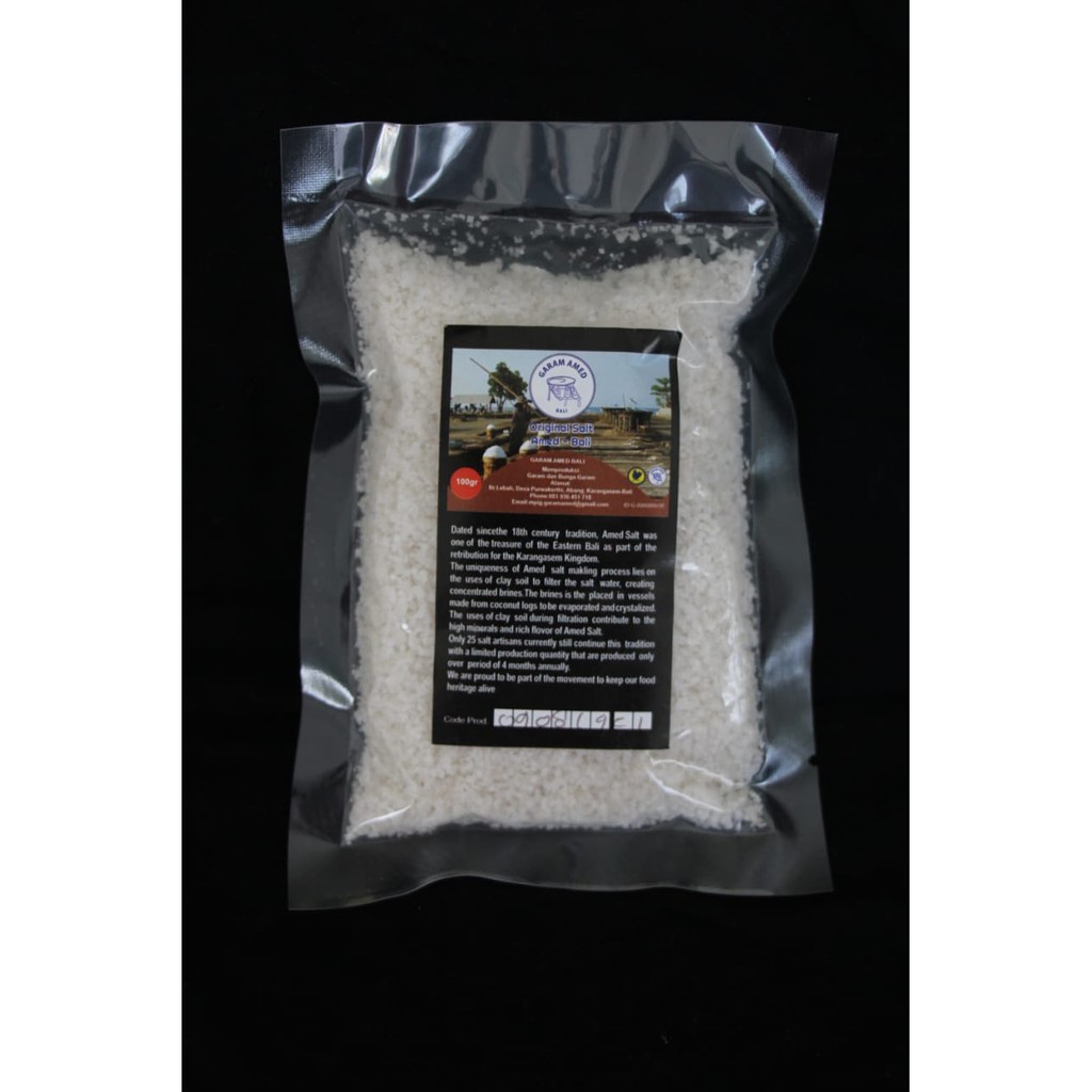 

Garam Laut Premium Amed Bali - Amed Artisan Sea Salt Plastic Vacum 100 gr