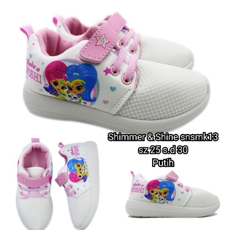 sepatu anak disney shimmer dan shine putih