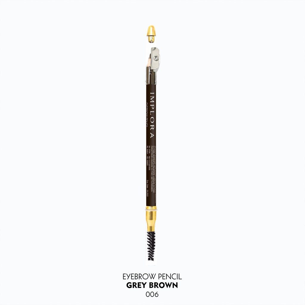 IMPLORA - Eye Pencil / Pensil Alis Grey Brown &amp; Silver