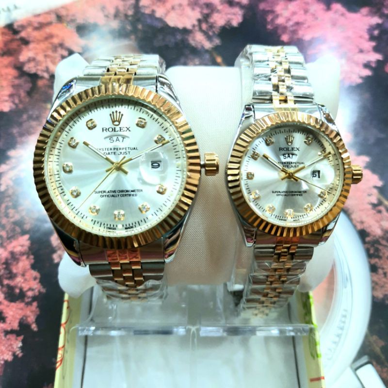 jam tangan couple rolex - oyster perpetual date just