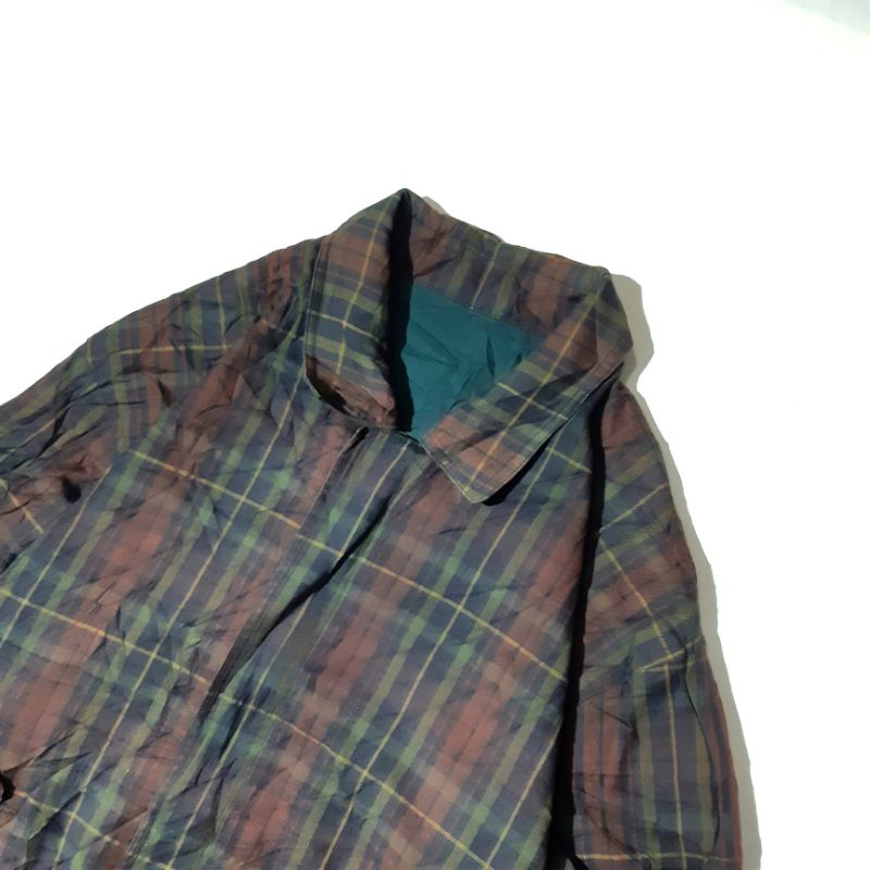 Tartan Jaket Vintage / Jacket / Pria/Wanita London Fog Reversible