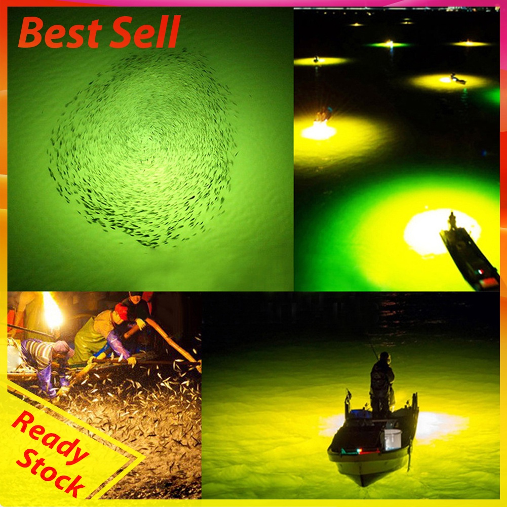 Underwater LED Fishing Trapping Lamp Attracting Luminous Lure Bait Light