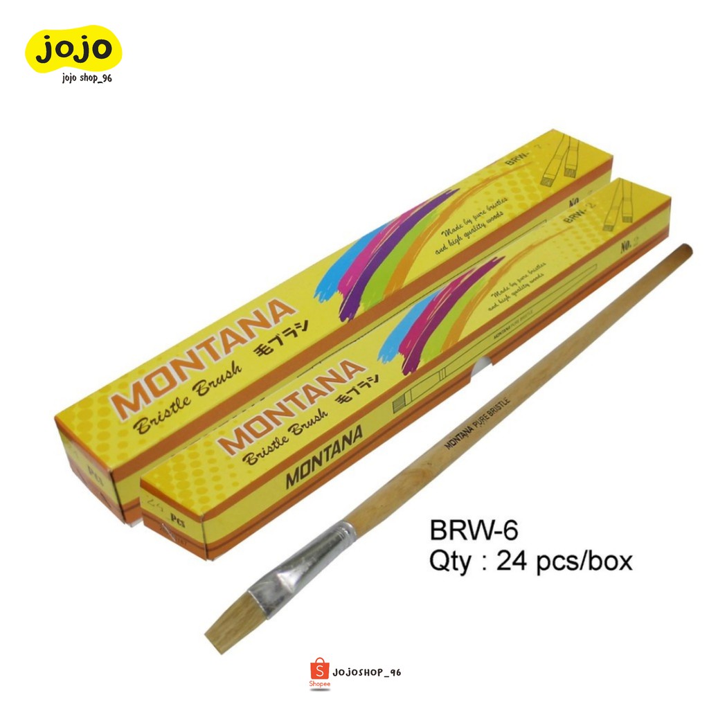 

Kuas Cat Air | Kuas Lukis | Kuas Acrylic MONTANA BRUSH BRW-6 Satuan (1pc)