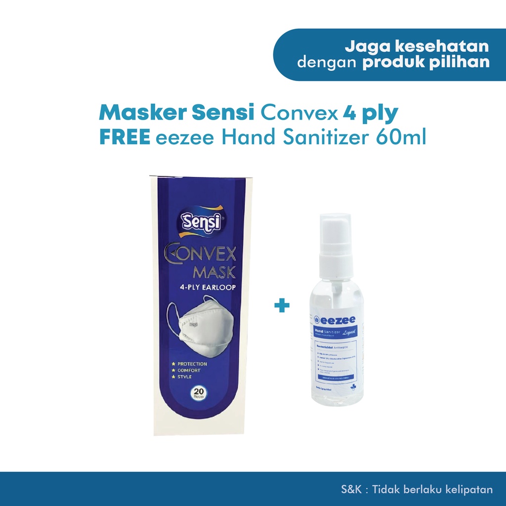 Masker Sensi Convex 4 ply (20 pcs/box)