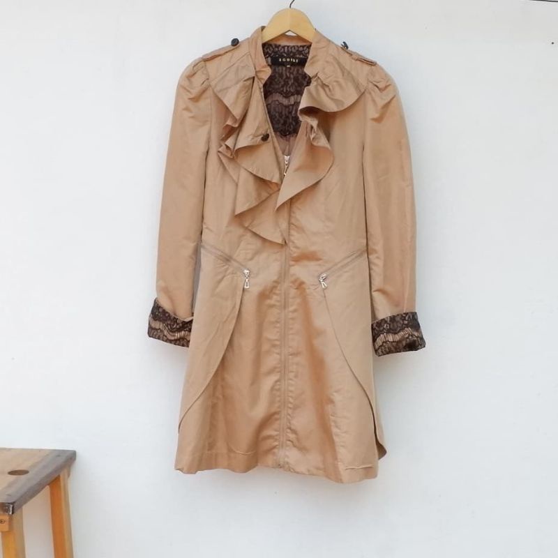 Egoist long coat / coat unik / jacket unik / brukat / jacket wanita / jacket vintage