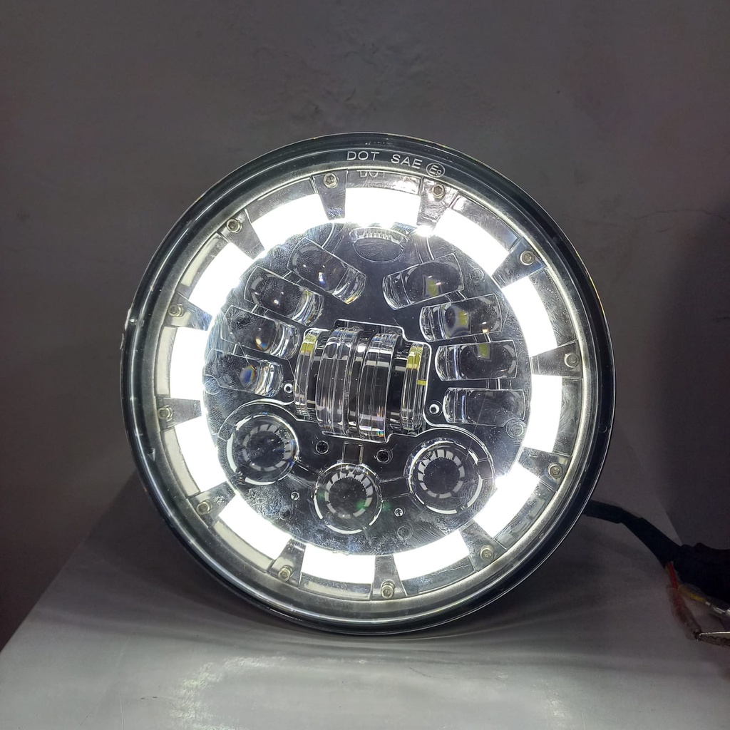 LAMPU DEPAN DAYMAKER 7 inch 19 LED NEW JAPSTYLE HEADLAMP CUSTOM