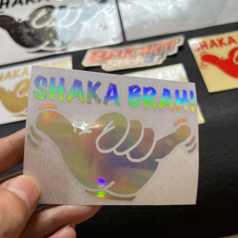 STICKER STIKER SHAKA BRAH TANGAN STIKER MOTOR MOBIL CUTTING