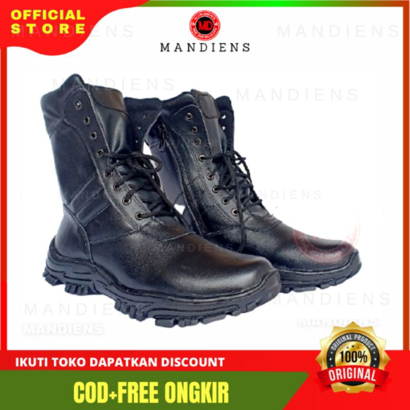 MANDIENS - Sepatu PDL TNI POLRI Kulit Sapi Asli Model Pdl Jatah Tactical PDL Brimob Satpam PDL TNI AD - PDL TNI AL