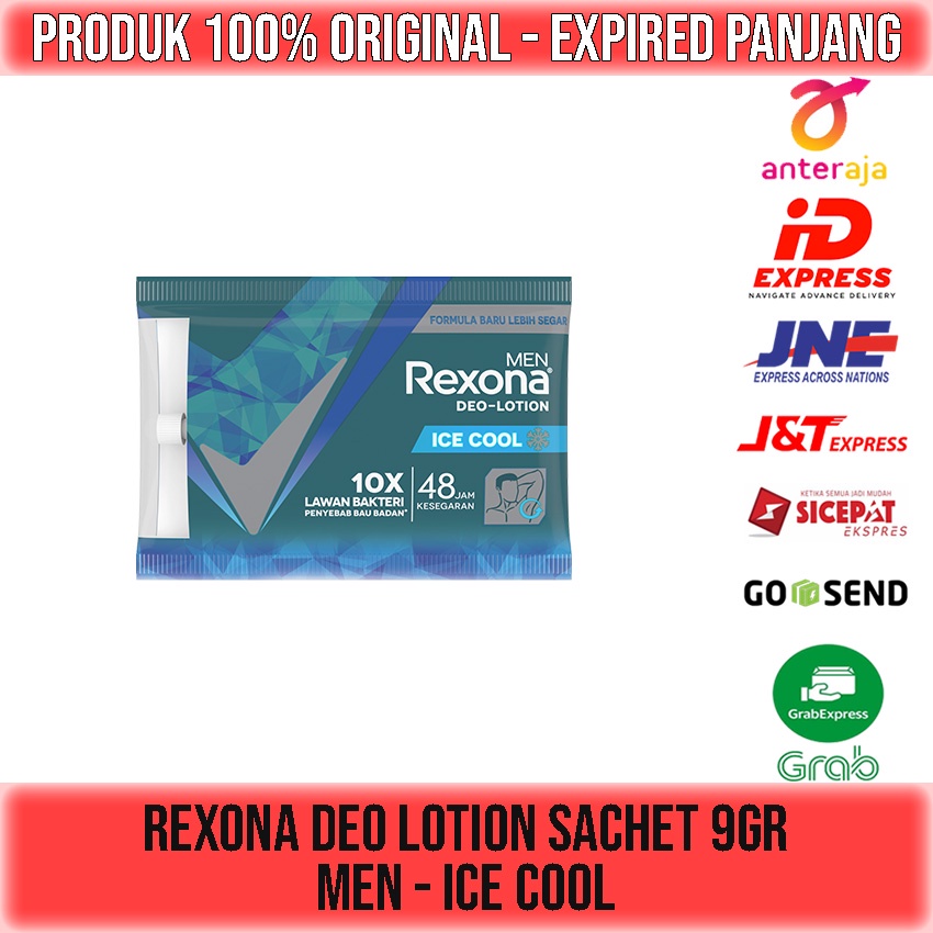 REXONA DEO LOTION SACHET 9gr REXONA SASET / REXONA MEN ICE COOL / REXONA WOMEN FREE SPIRIT