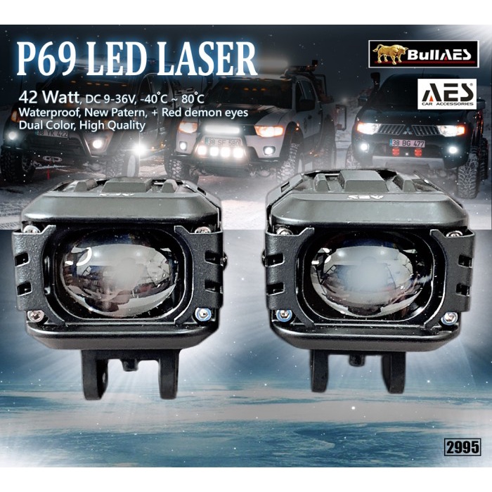 Laser Lampu Tembak P69 Led Laser Devil Eye Sorot hi loo beam SEPASANG