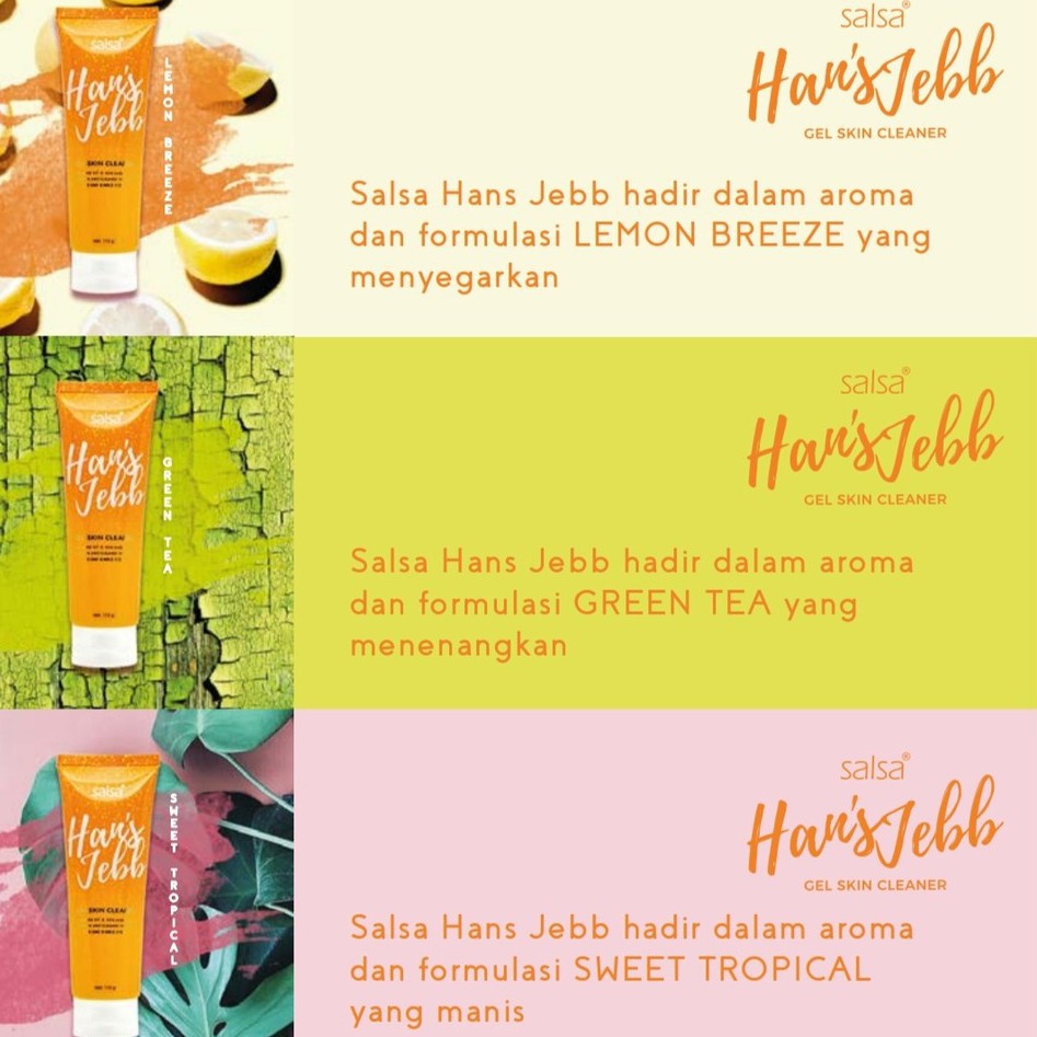 SALSA Hans Jebb Gel Skin Cleaner 110gr | Gel Perontok Daki BY AILIN