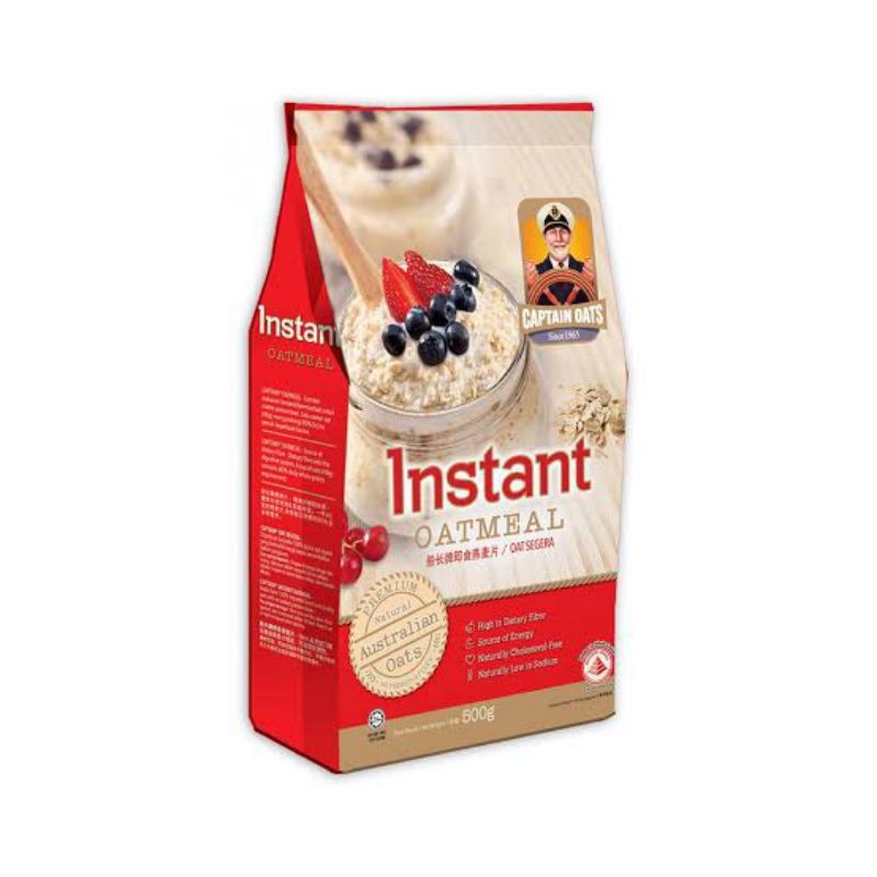 

Captain Oats Instant Cook dan Quick Cook / Oatmeal 800 g / Cereal Gandum Menu Sarapan Sehat