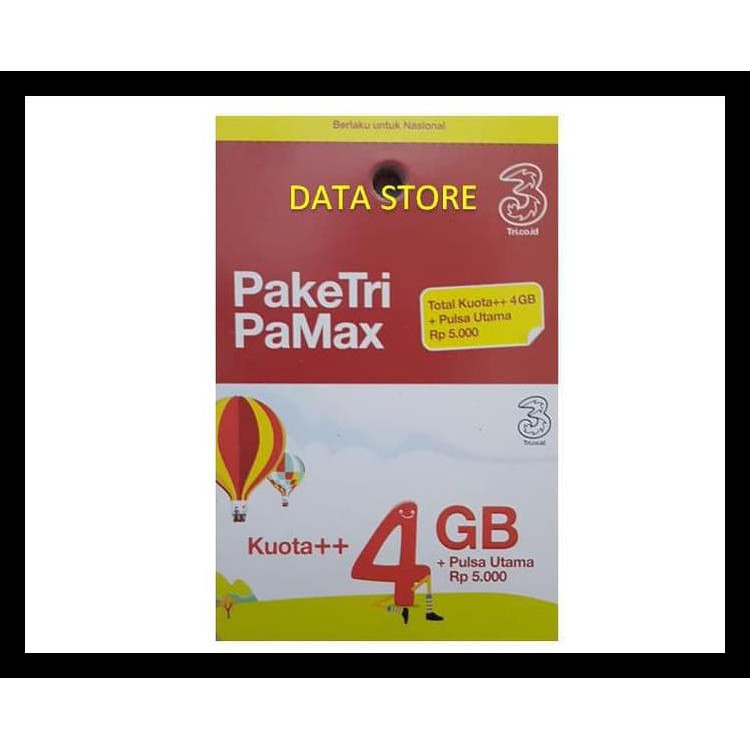 Voucher THREE PAMAX 4 GB PROMO